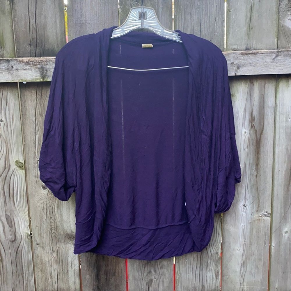 Ginger G. Purple Shrug Top sz. S